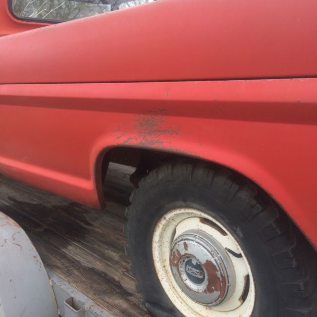 1968 Red Ford F-250 Standard Cab Pickup