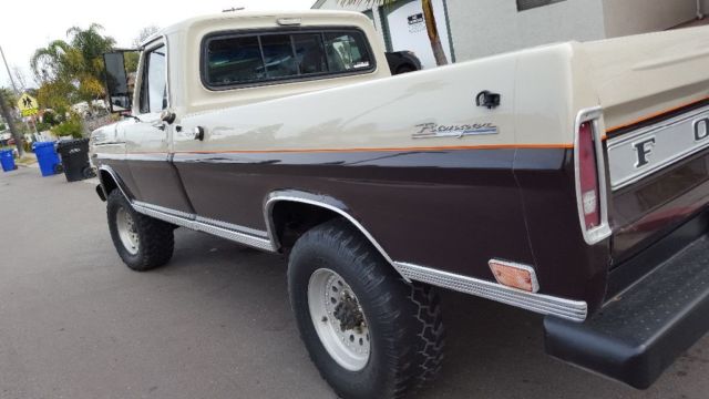 1968 Brown/ beige. Orange pin stripe Ford F-250 Crew Cab Pickup