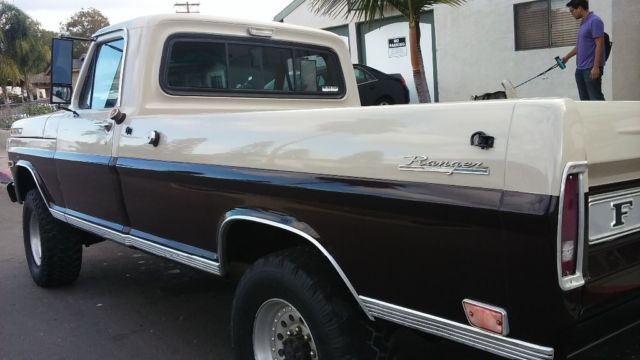 1968 Brown/ beige. Orange pin stripe Ford F-250 Crew Cab Pickup