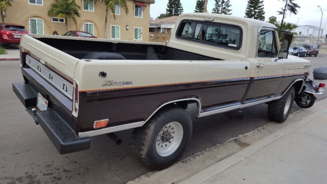 1968 Brown/ beige. Orange pin stripe Ford F-250 Crew Cab Pickup