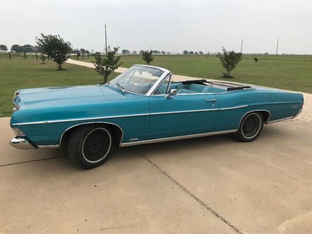 1968 Teal Ford Galaxie Convertible