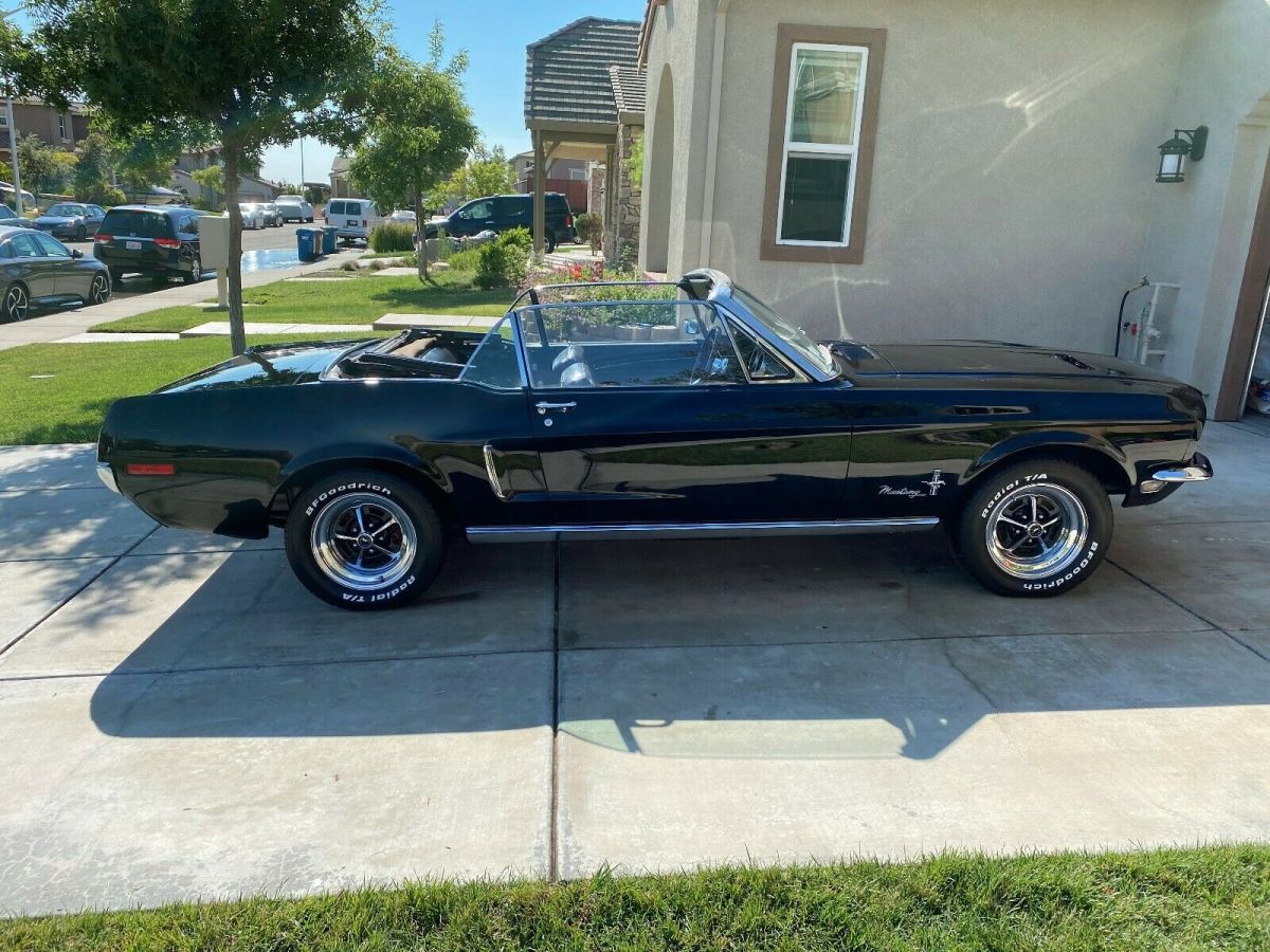 1968 white Ford Mustang Convertible