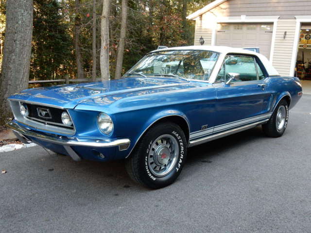 1968 Blue Ford Mustang Hardtop