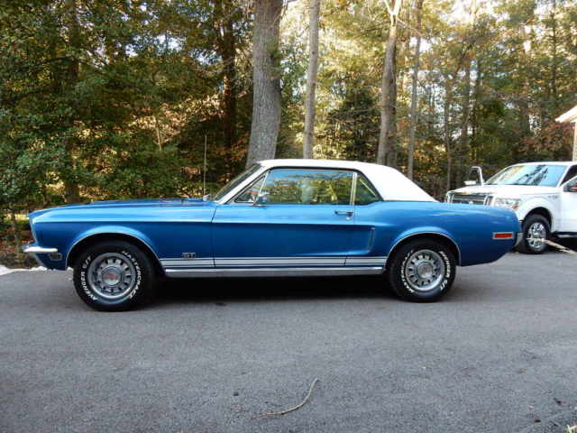 1968 Blue Ford Mustang Hardtop
