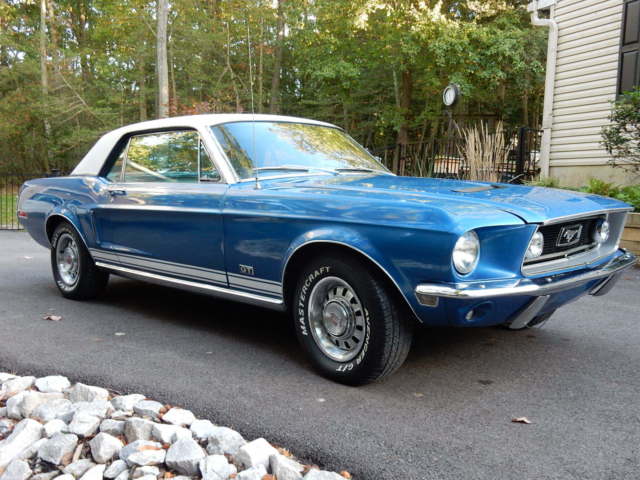 1968 Blue Ford Mustang Hardtop