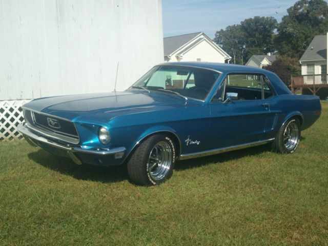 1968 Blue Ford Mustang