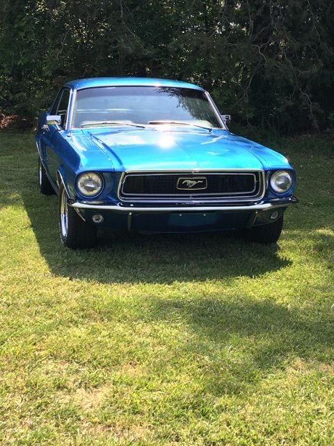 1968 Blue Ford Mustang