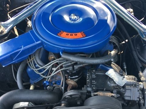 1968 Blue Ford Mustang