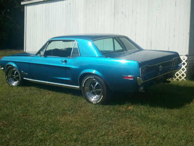 1968 Blue Ford Mustang