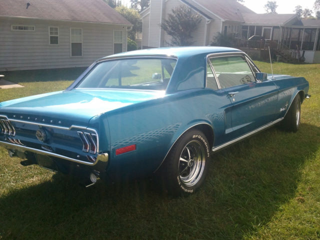 1968 Blue Ford Mustang