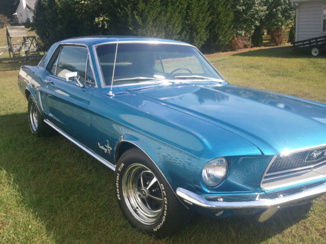 1968 Blue Ford Mustang