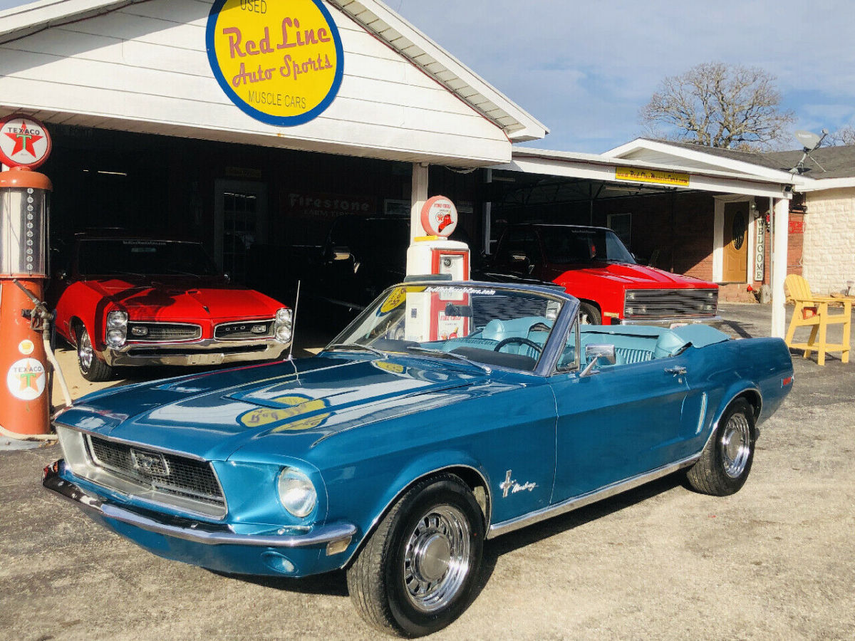 1968 Blue Ford Mustang --
