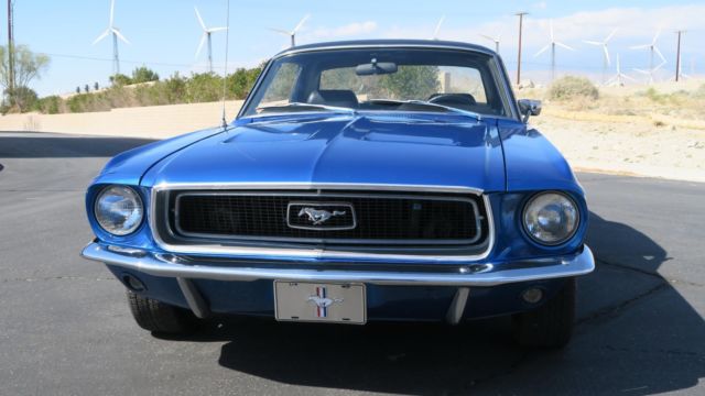 1968 Blue Ford Mustang --