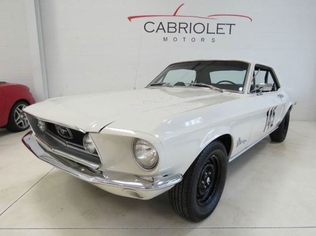 1968 White Ford Mustang