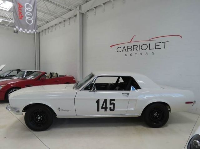 1968 White Ford Mustang
