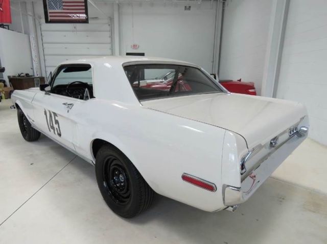 1968 White Ford Mustang