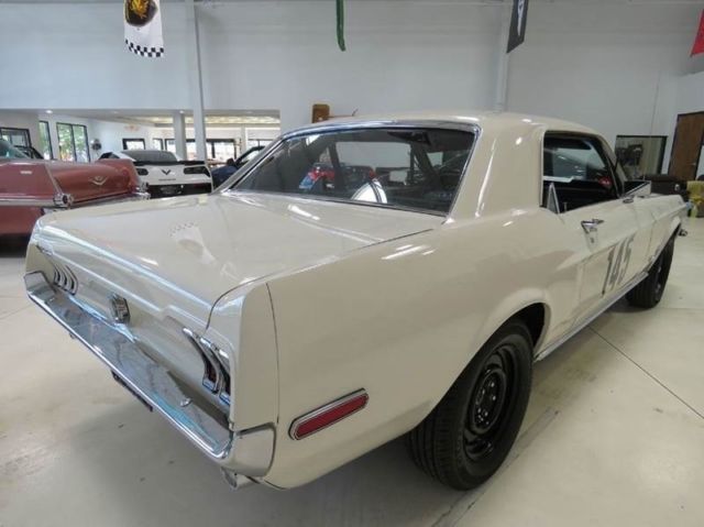 1968 White Ford Mustang