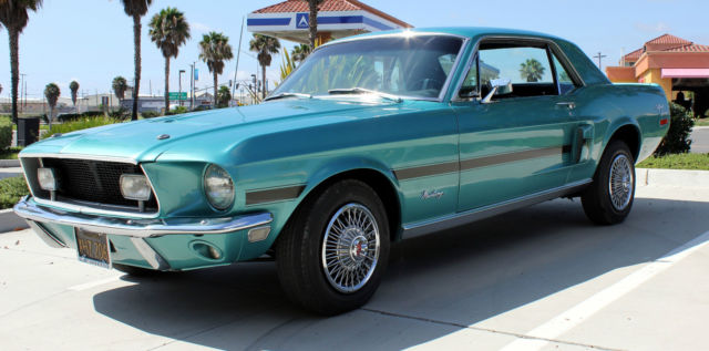1968 GREEN Ford Mustang Hardtop