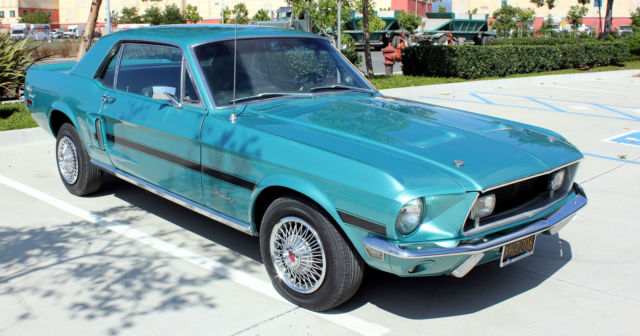 1968 GREEN Ford Mustang Hardtop