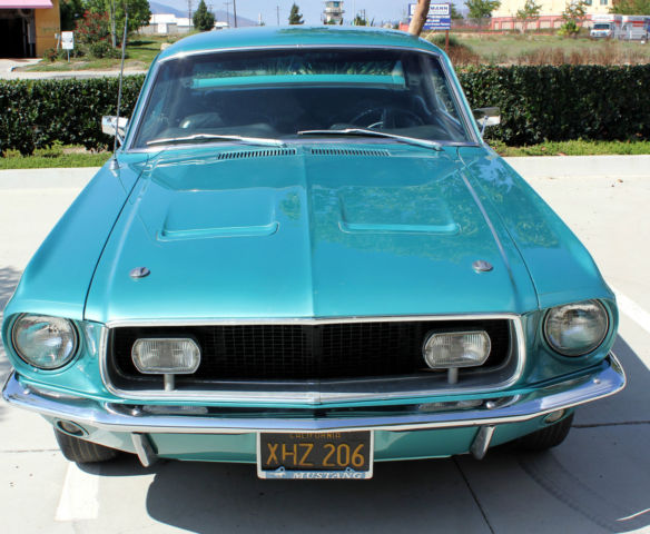 1968 GREEN Ford Mustang Hardtop