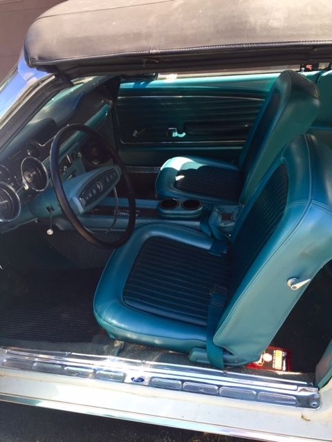 1968 White Ford Mustang Convertible