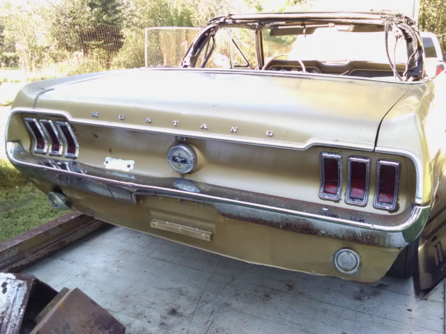 1968 Gold Ford Mustang Convertible