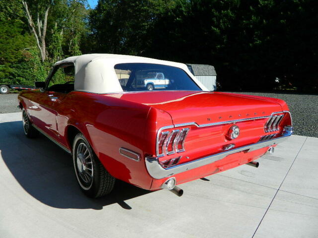 1968 White Ford Mustang Convertible
