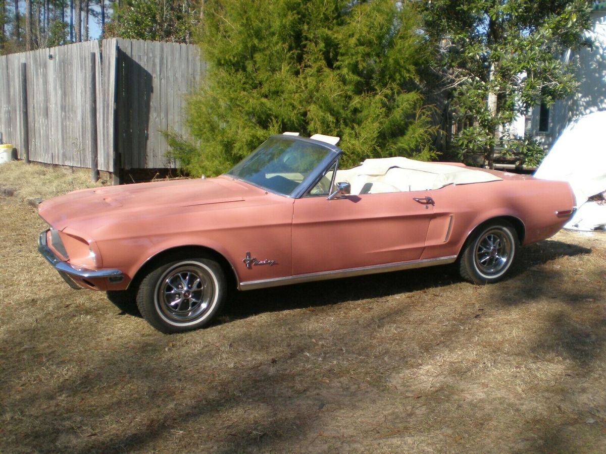 1968 Coral Ford Mustang Convertible