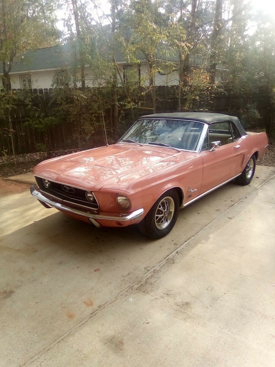 1968 Coral Ford Mustang Convertible