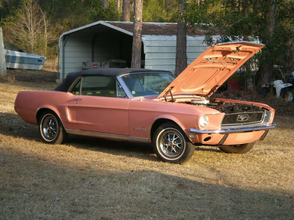 1968 Coral Ford Mustang Convertible
