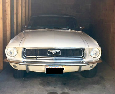 1968 White Ford Mustang Convertible