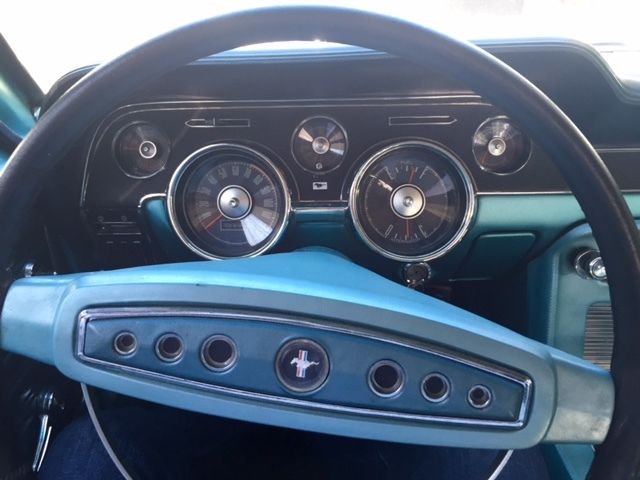 1968 White Ford Mustang Convertible