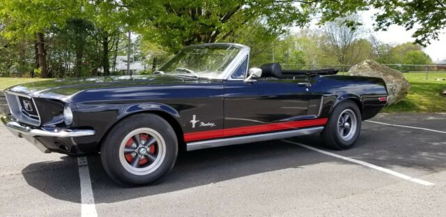 1968 Black Ford Mustang Convertible