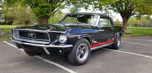 1968 Black Ford Mustang Convertible