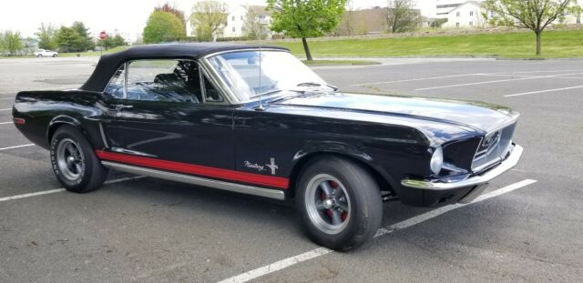1968 Black Ford Mustang Convertible