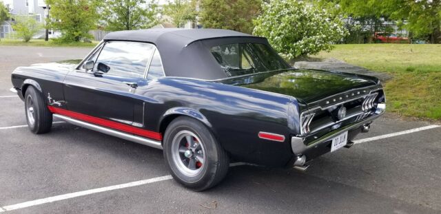 1968 Black Ford Mustang Convertible