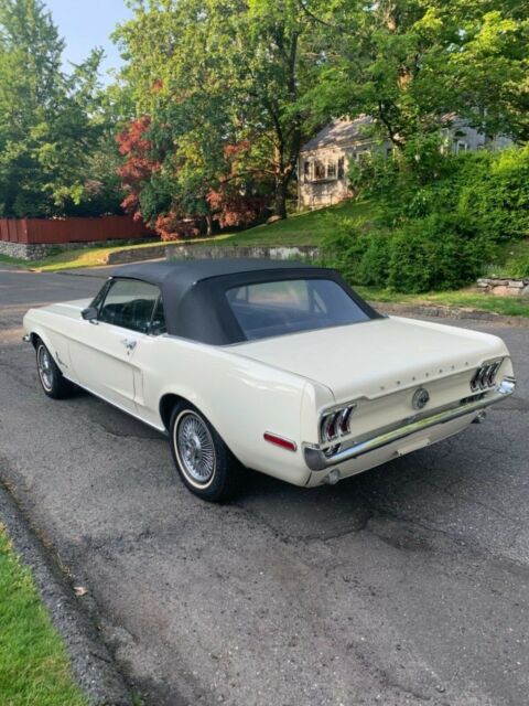 1968 Wimbledon white Ford Mustang Convertible