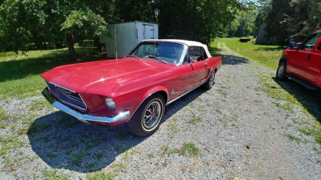 1968 Red Ford Mustang Convertible