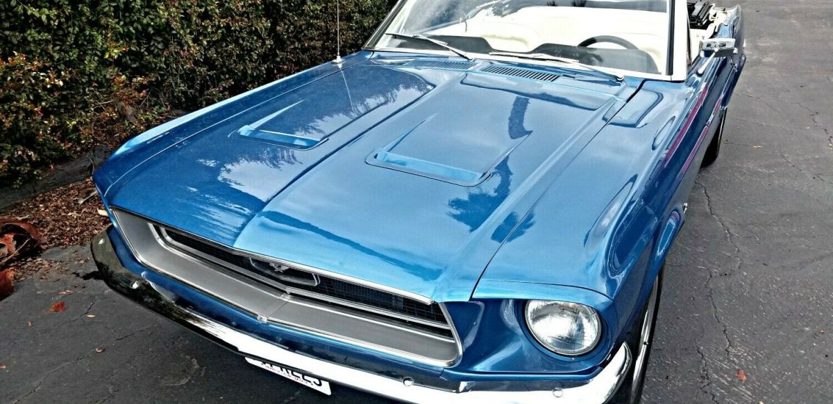 1968 Blue Ford Mustang Convertible