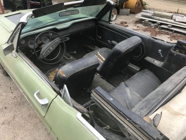 1968 Green Ford Mustang Convertible