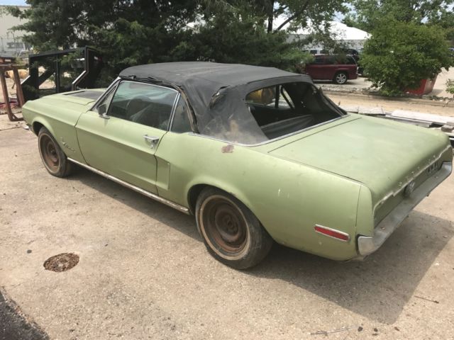 1968 Green Ford Mustang Convertible