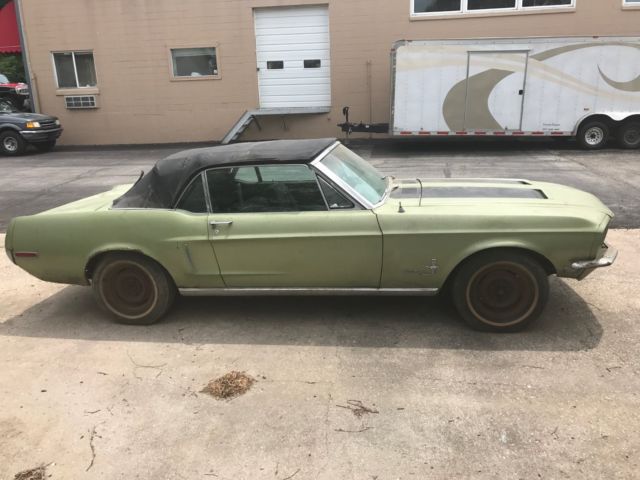 1968 Green Ford Mustang Convertible