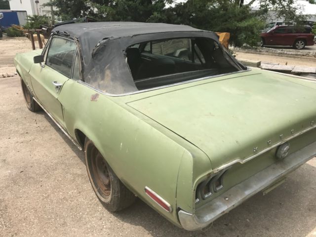 1968 Green Ford Mustang Convertible