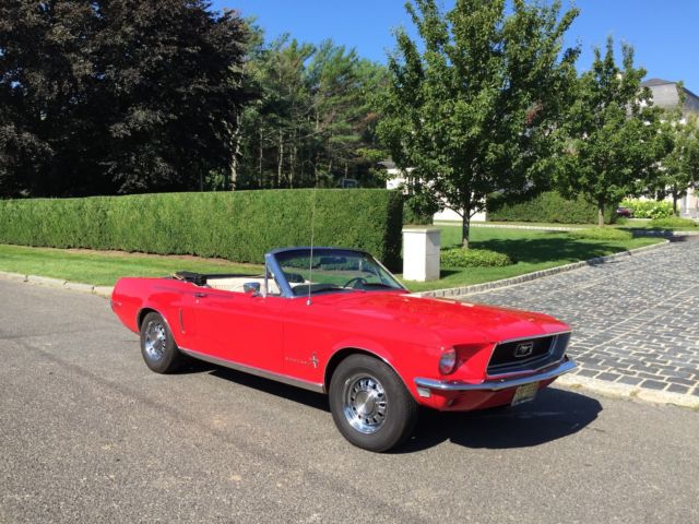 1968 Red Ford Mustang Convertible
