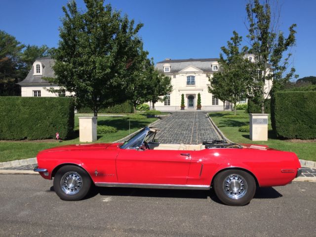 1968 Red Ford Mustang Convertible