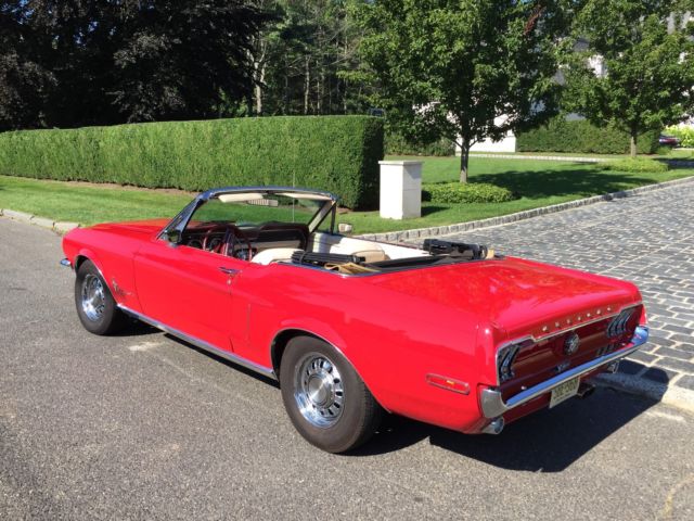 1968 Red Ford Mustang Convertible