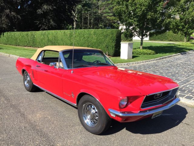 1968 Red Ford Mustang Convertible
