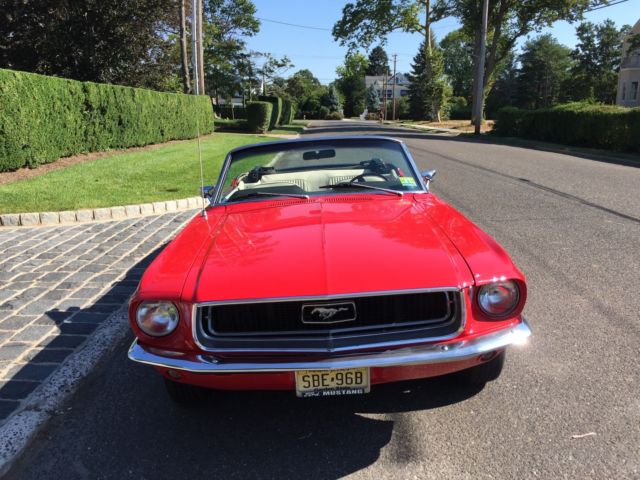 1968 Red Ford Mustang Convertible