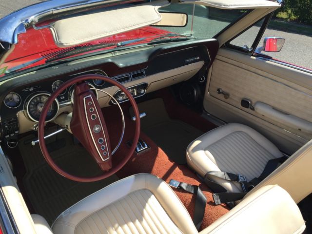 1968 Red Ford Mustang Convertible