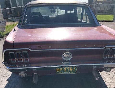 1968 Burgundy Ford Mustang Coupe